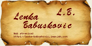 Lenka Babušković vizit kartica